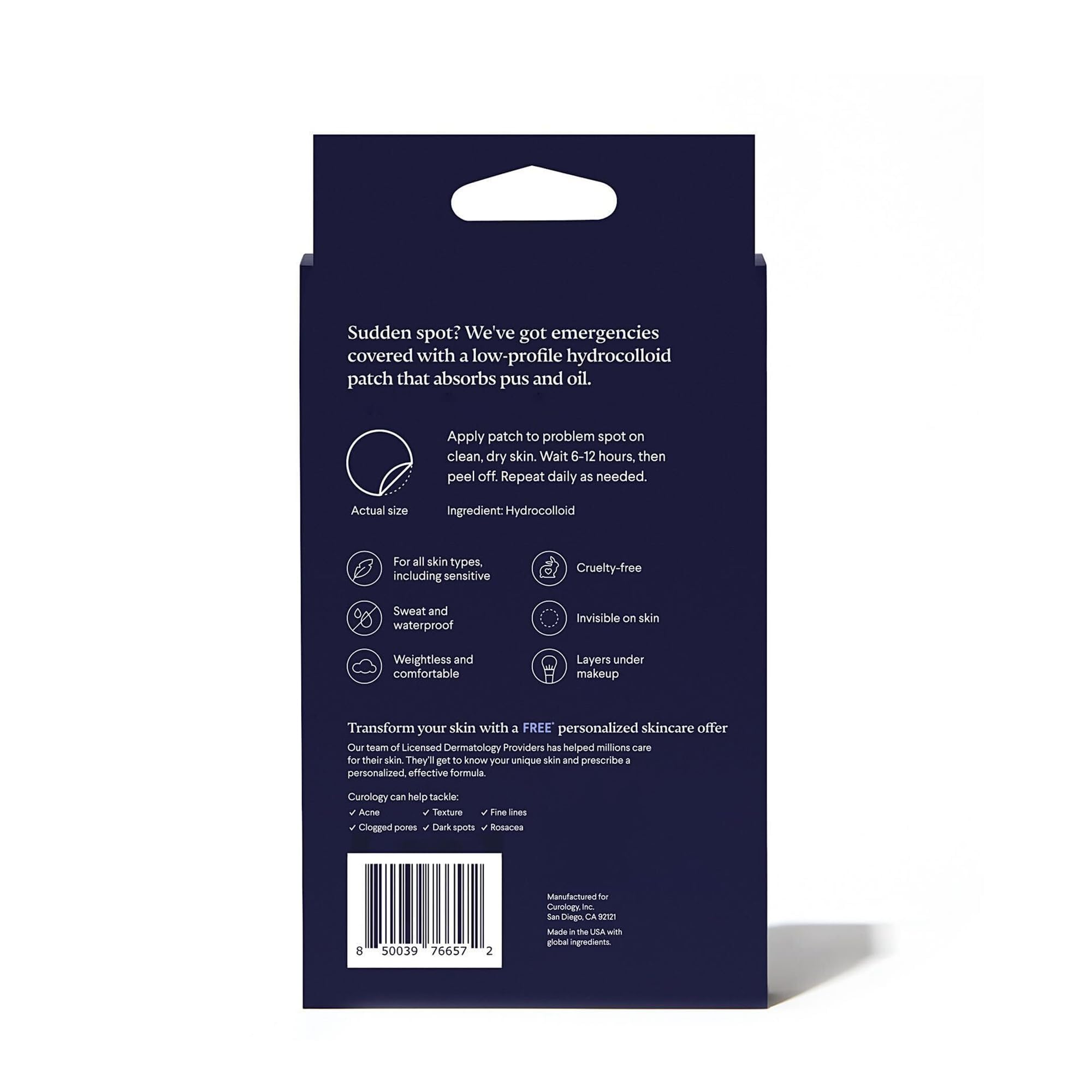 Dermatologist-tested badge shown on box for trusted skincare.