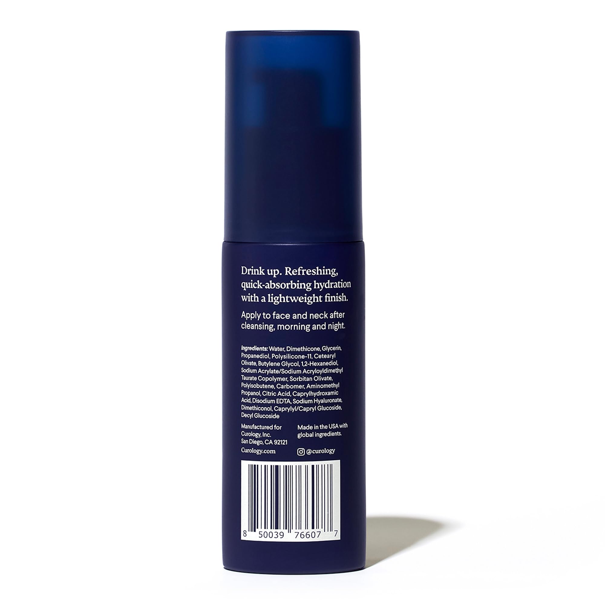 Curology Gel Face Moisturizer packaging detailed emphasizes clean, dermatologist-founded skincare