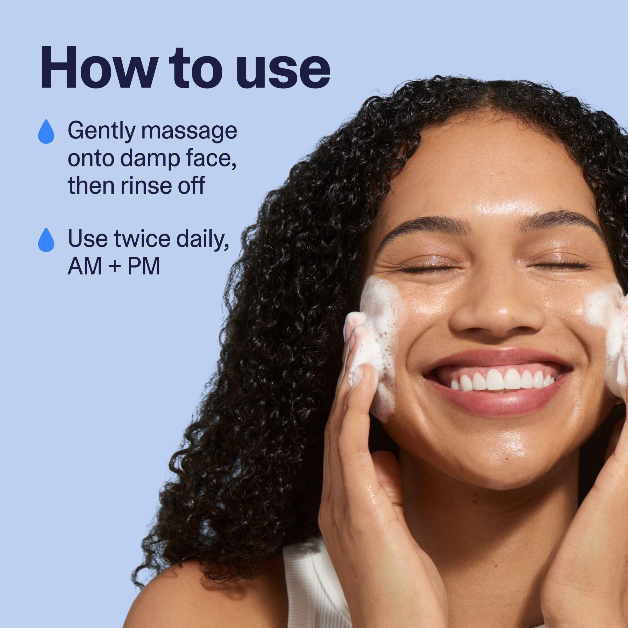 Fragrance-free label on Curology Hydro+ cleanser emphasizes gentle care.