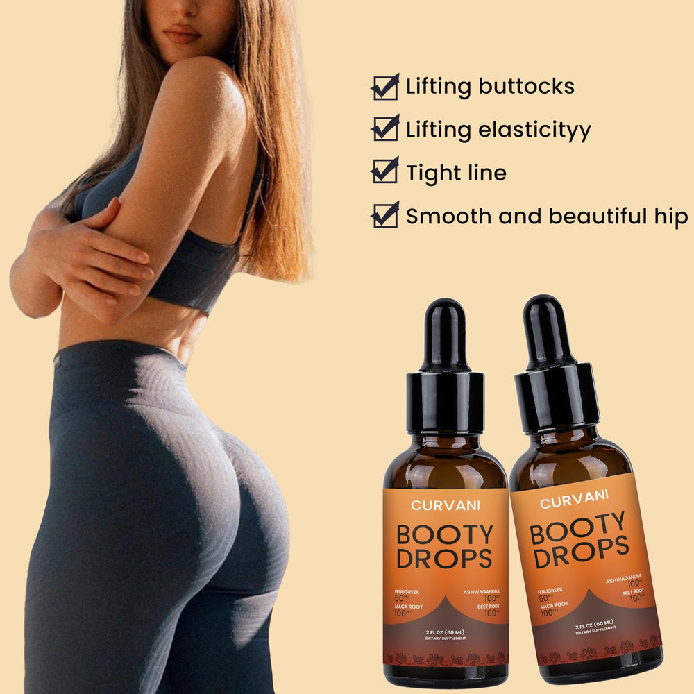Curvani Booty Drops hands applying serum to target areas.