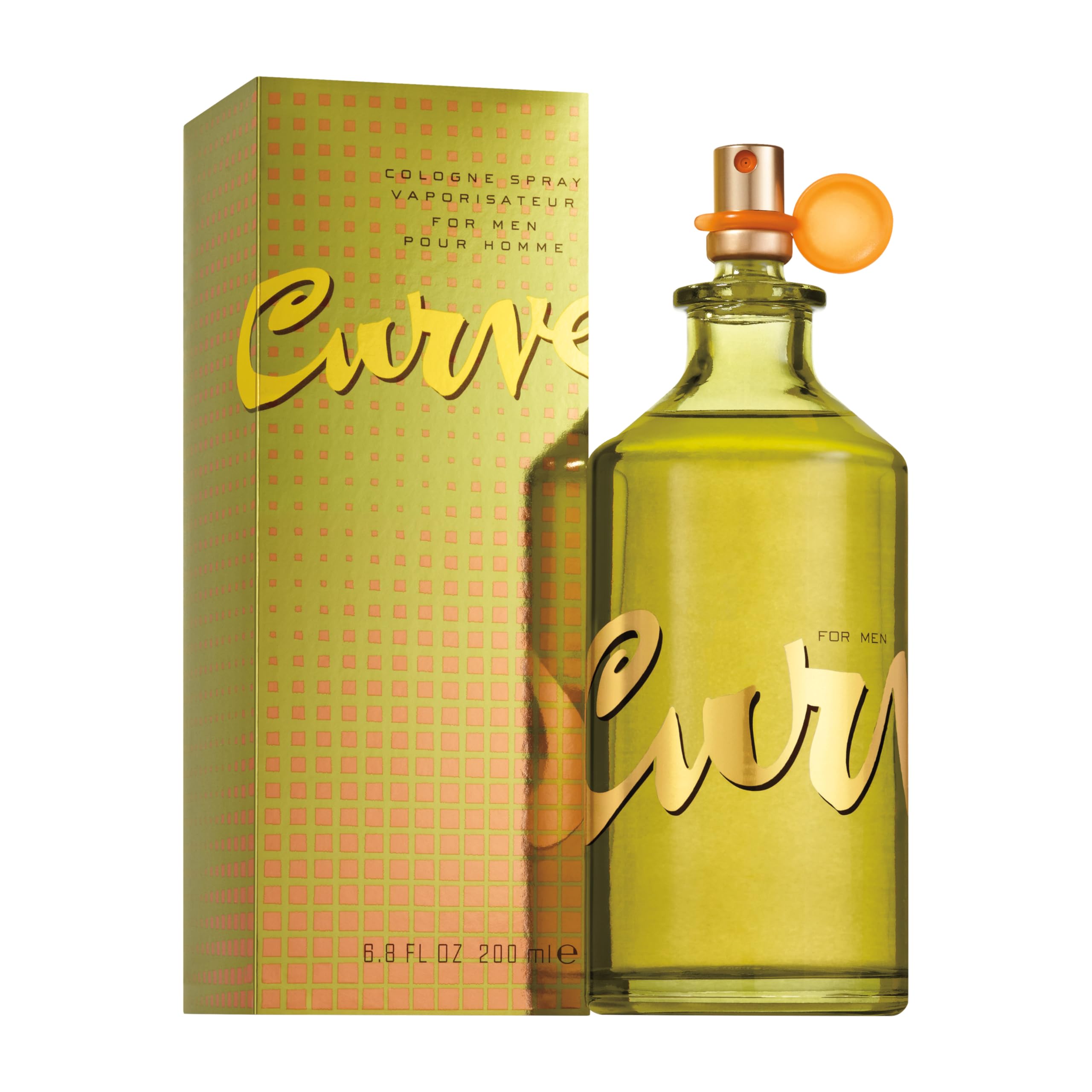 Curve Men Cologne bottle front view highlighting sleek, versatile fragrance for day or night.