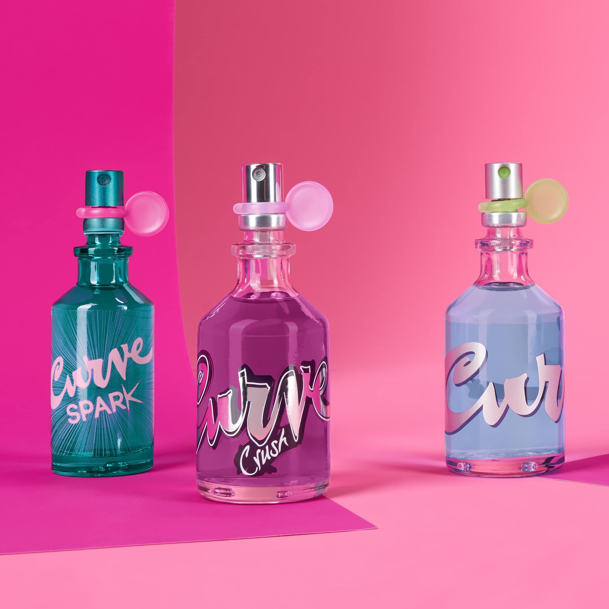 Curve Women's Perfume on shelf display highlights versatile day-to-night scent.