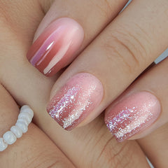 Curvlife design nails misty pink pattern for quick wear