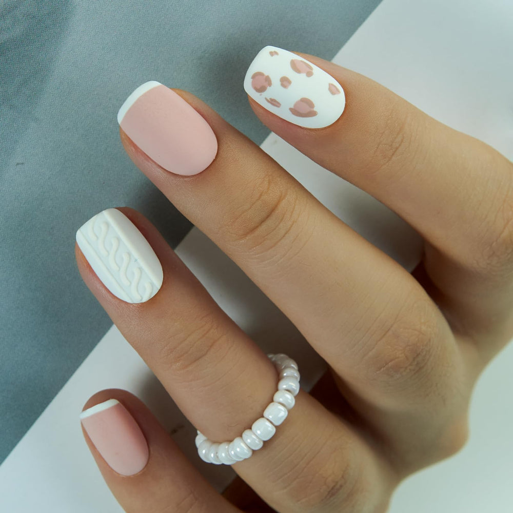 CurvLife French tip gel nails show a chic, professional gloss