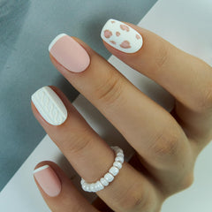 CurvLife French tip gel nails show a chic, professional gloss