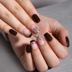 CurvLife Gem Style press-on nails show gel shine for durable wear.