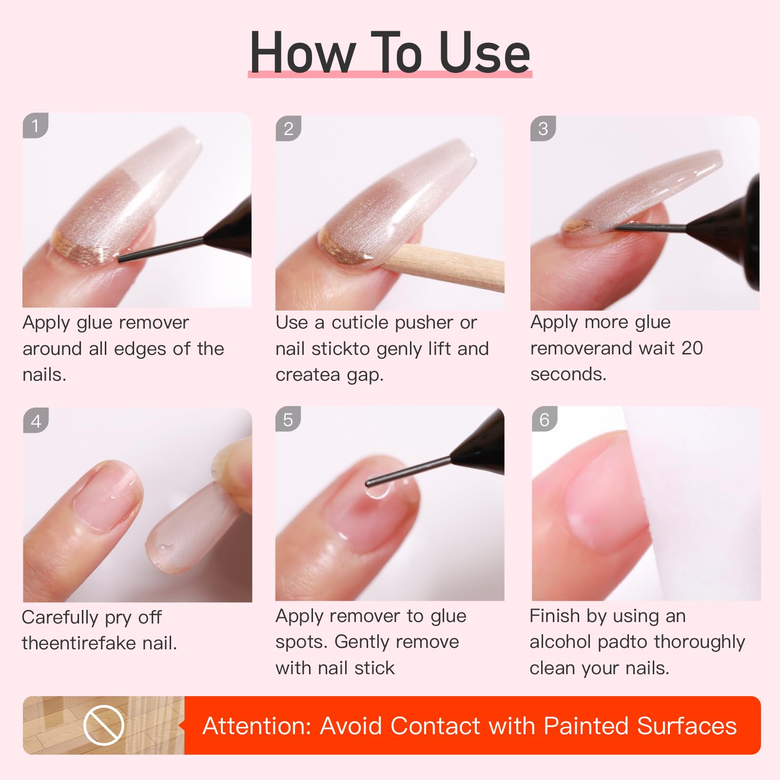 Curvlife instruction manual open guiding DIY press-on nail application