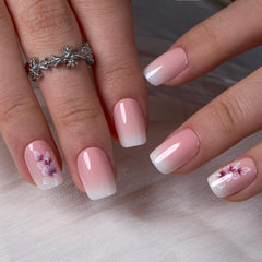 CurvLife press-on nails in apricot design for a salon-like manicure at home