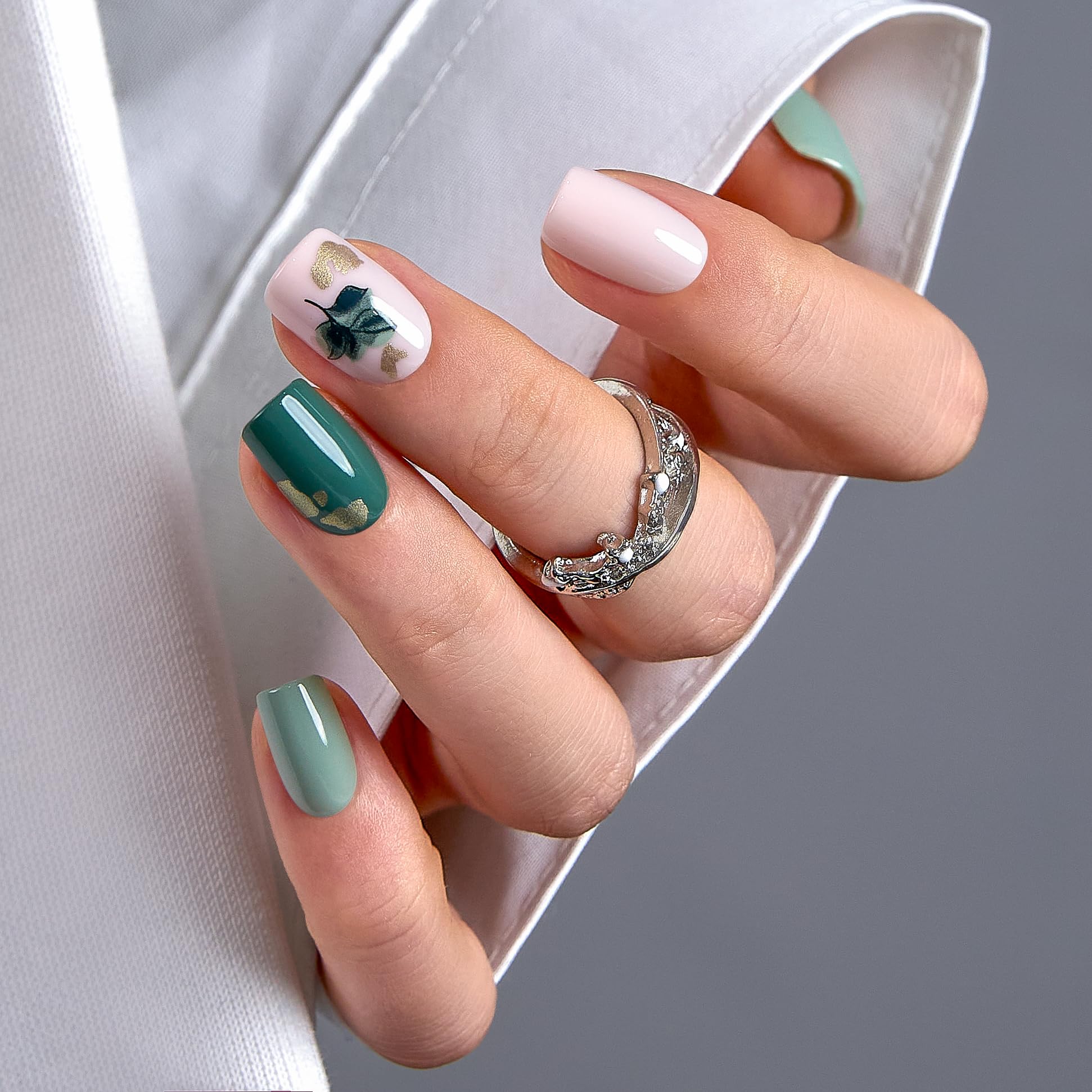 CurvLife press-on nails kit with glue and tabs demonstrates complete at-home manicure