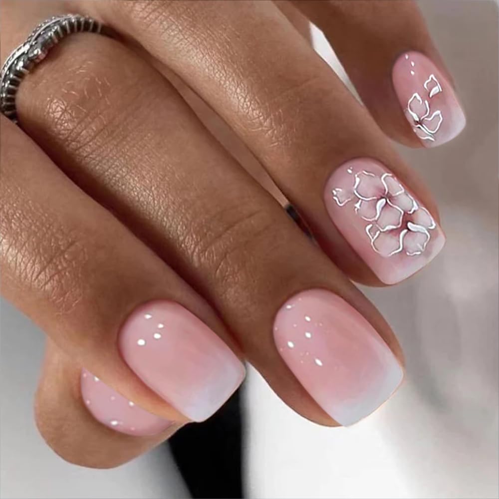 CurvLife short square acrylic fake nails for modern style