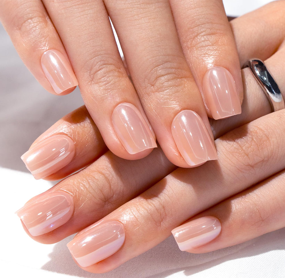 Curvlife soft gel press-on nails full cover design for a natural look