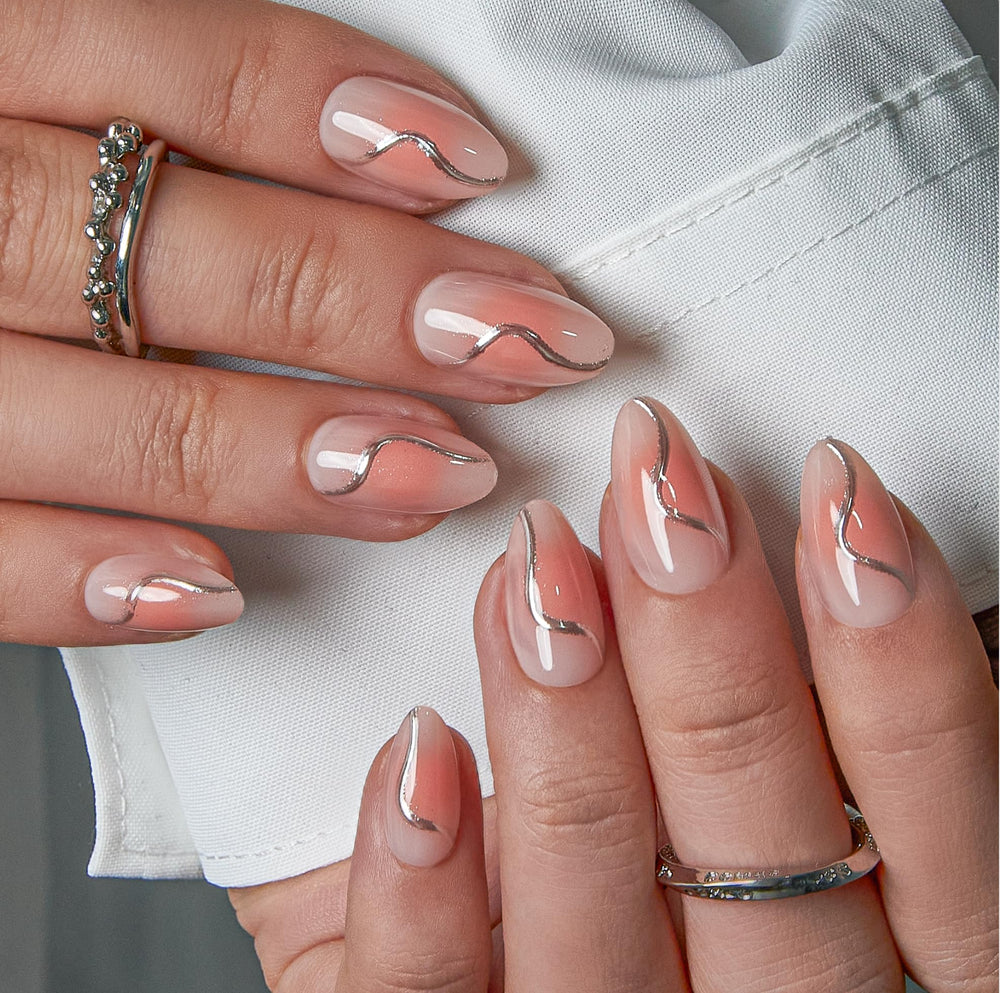 CurvLife Soft Gel Press On Nails Nude Wave for long-lasting shine and easy at-home manicure.