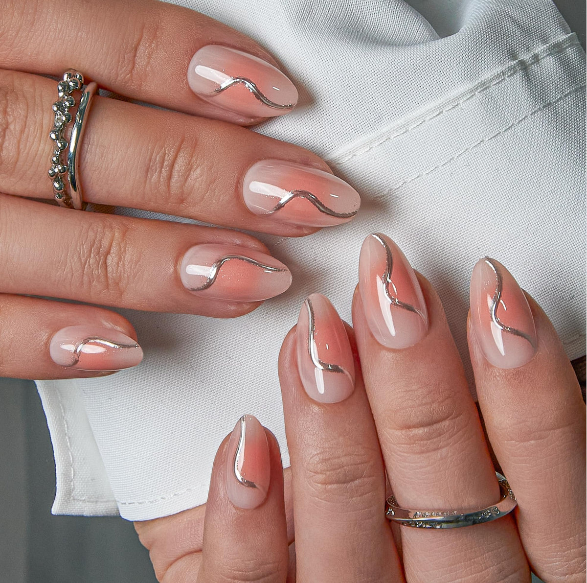 CurvLife Soft Gel Press On Nails Nude Wave for long-lasting shine and easy at-home manicure.