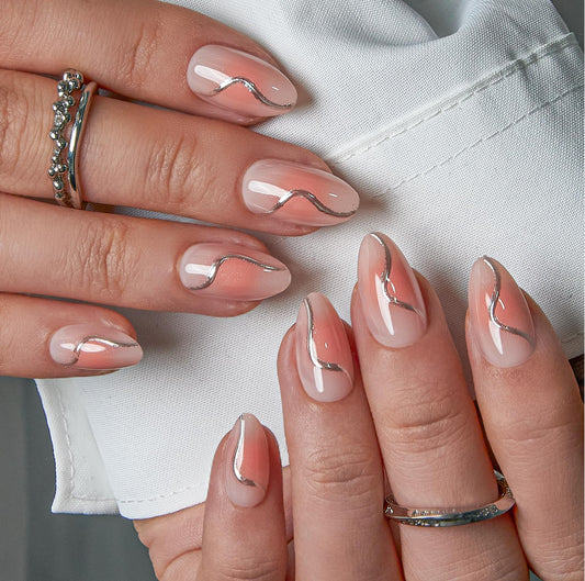 CurvLife Soft Gel Press On Nails Nude Wave for long-lasting shine and easy at-home manicure.