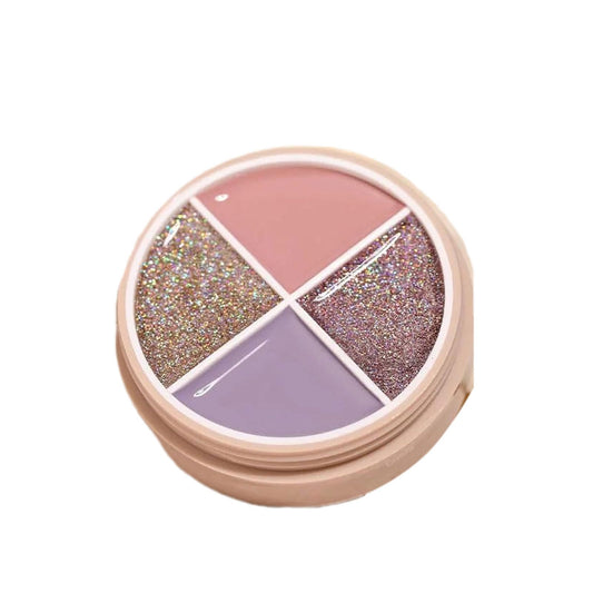 CurvLife Solid Nail Polish round palette showing bubble-free design for easy, mess-free application.
