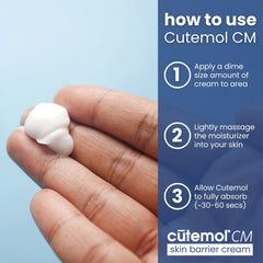 Cutemol CM application on hands, feet, elbows demonstrates full-body use.