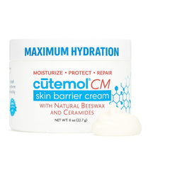 Cutemol CM emollient cream bottle highlights skin-identical lipids for deep hydration.
