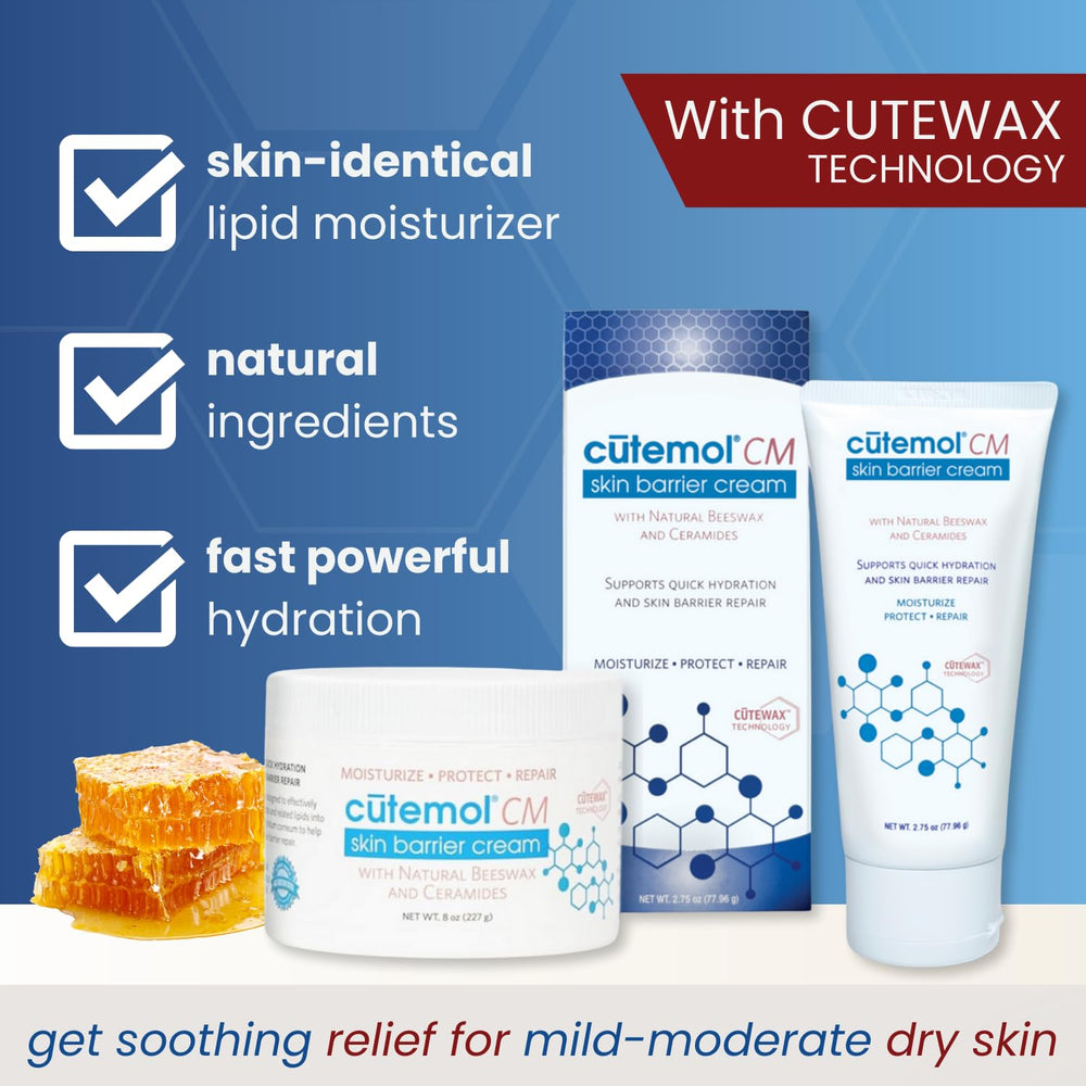 Cutemol CM natural beeswax ceramides panel highlighting deep hydration.