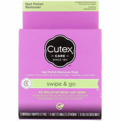 Cutex Swipe and Go remover pads pack front, quick polish removal ready-to-use.