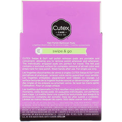 Cutex Swipe and Go remover pad with jojoba oil infusion for moisturized nails.
