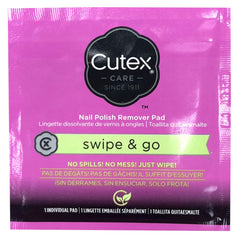 Cutex Swipe and Go remover pad with sweet almond oil conditions cuticles.