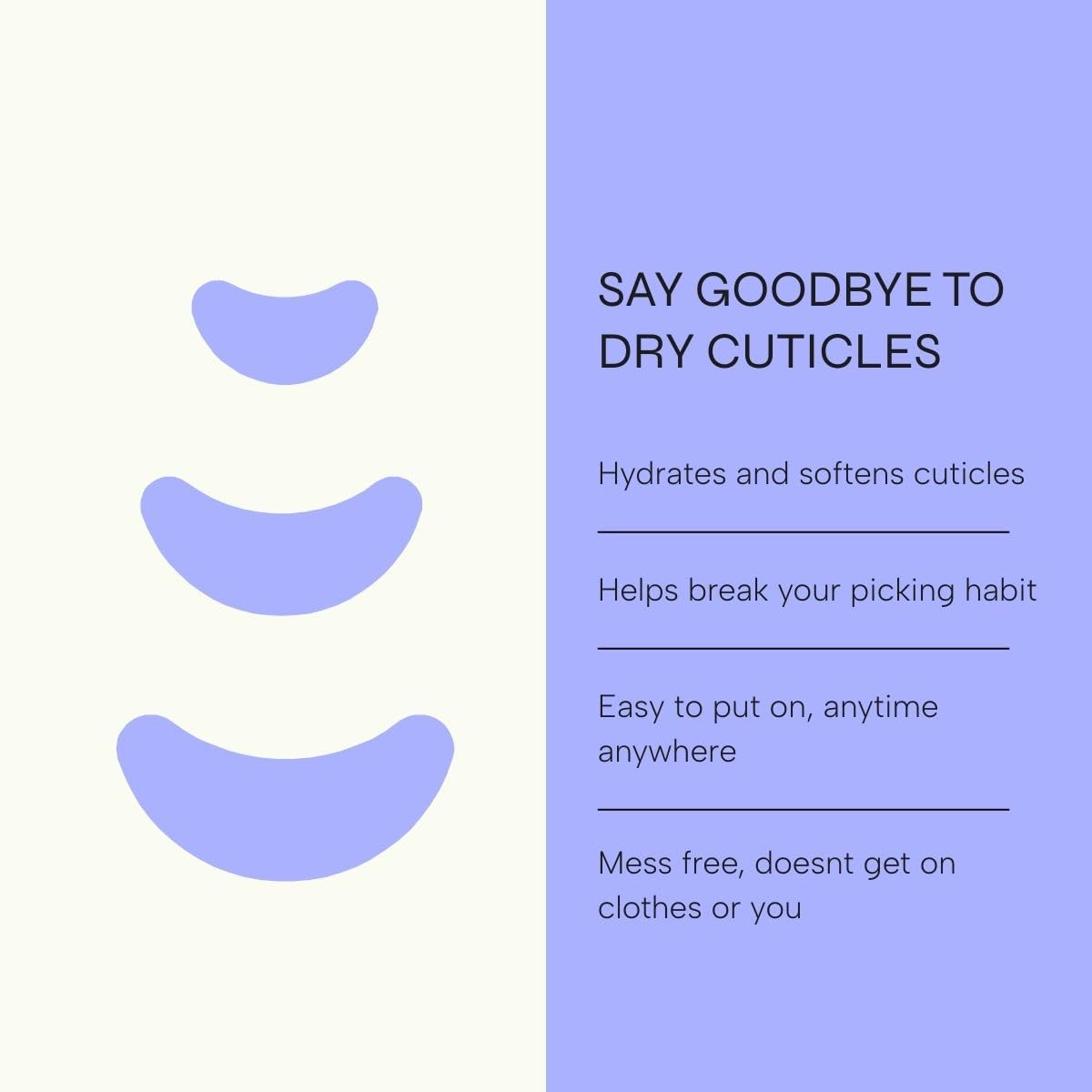CUTIPATCH sizes for finger, pinkie, and thumb provide a precise fit.