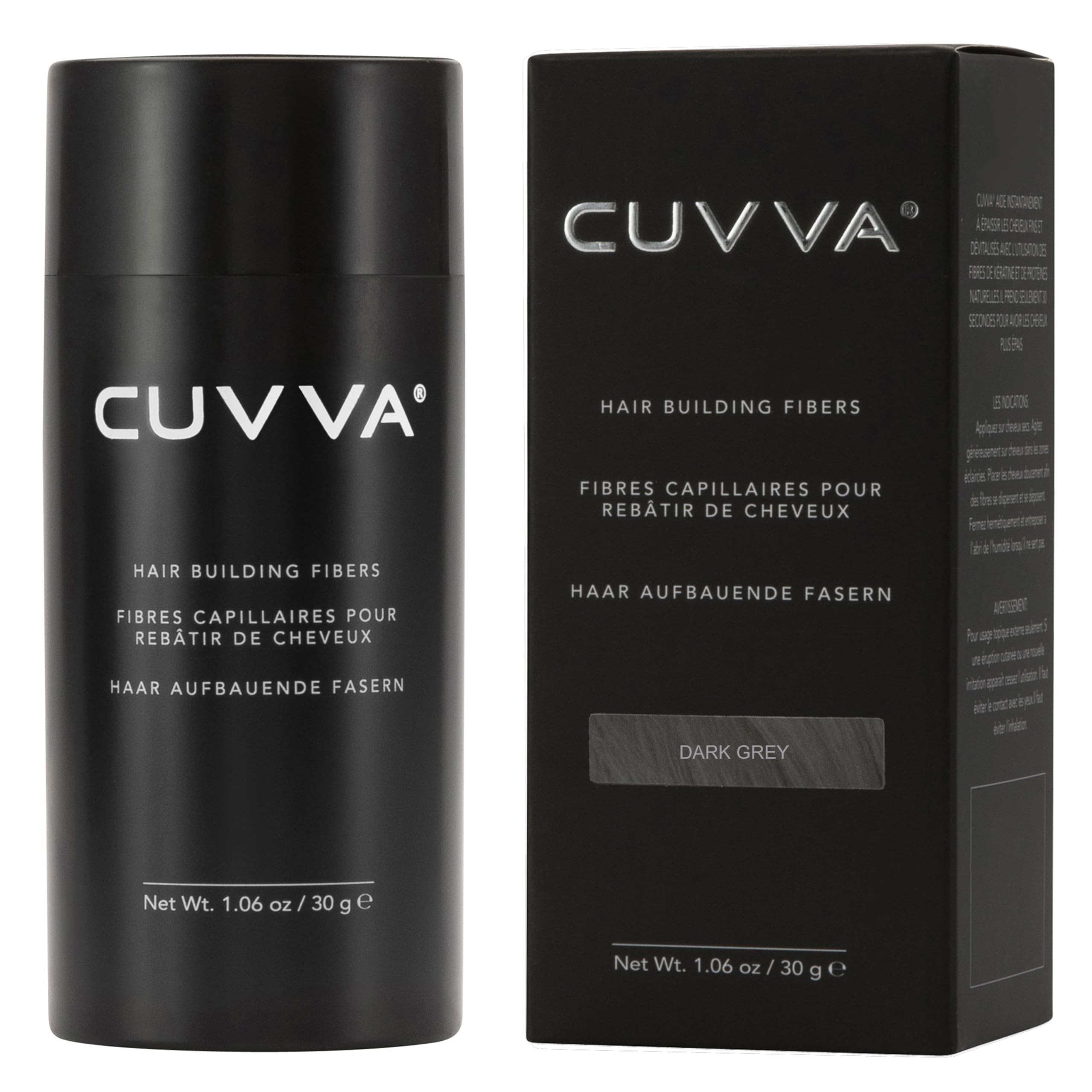 CUVVA keratin fibers close-up highlighting natural texture for seamless blend.