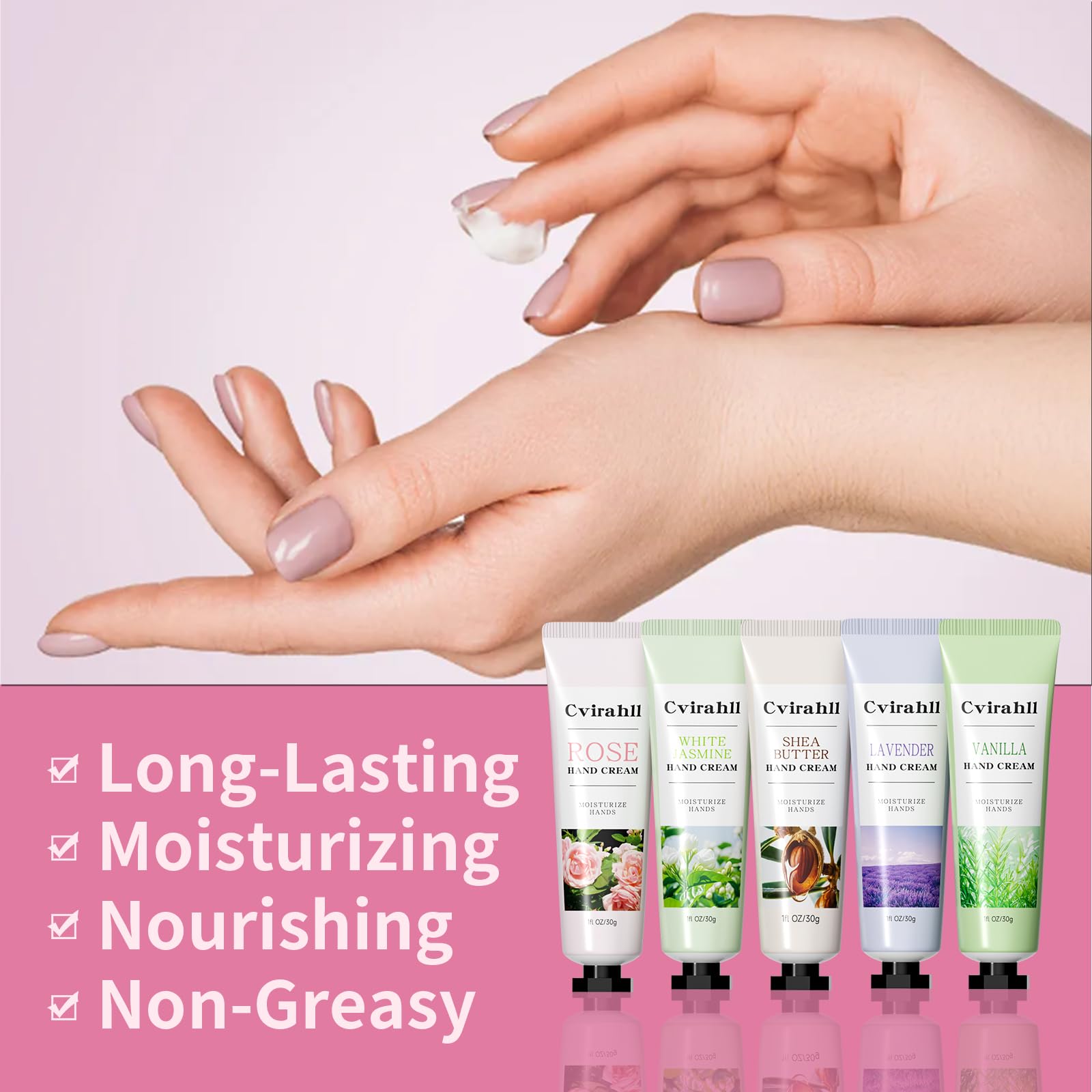 Cvirahll Vanilla hand cream tube offers soothing moisture and a soft scent