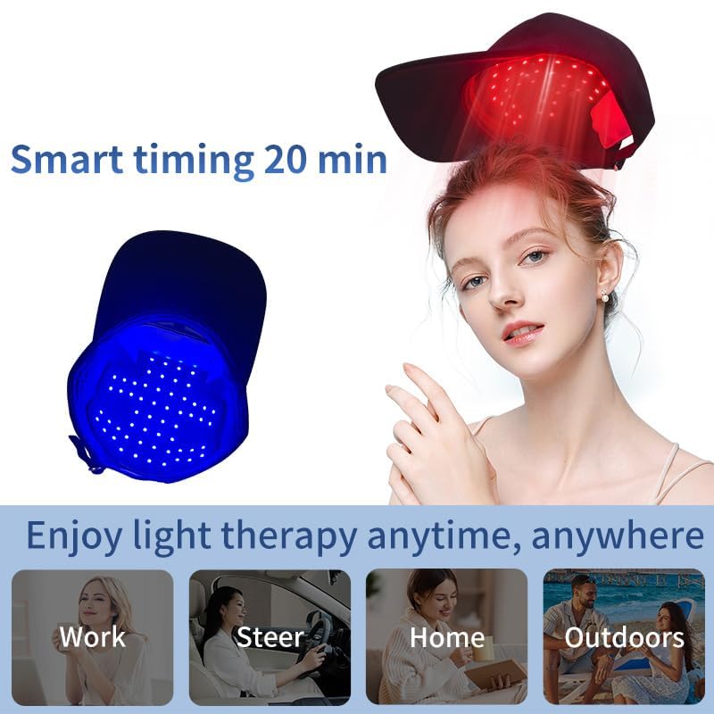 CWTUL Laser Hair Growth Cap back view highlights ergonomic fit.