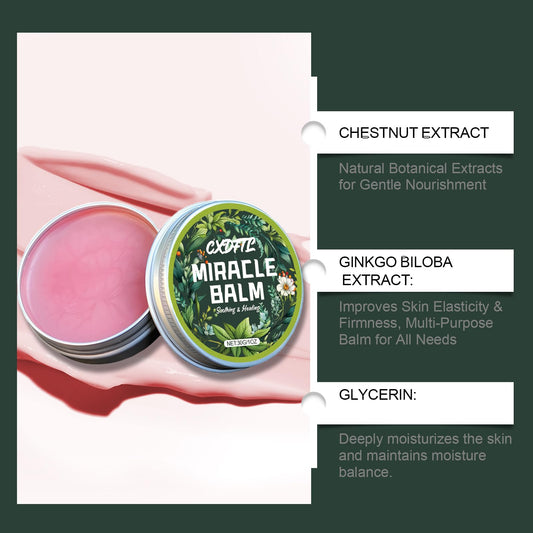 CXDFTL Miracle Balm light texture close-up shows easy spreading and quick absorption