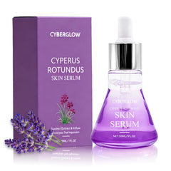 Cyberglow Cyperus Rotundus Serum bottle for soothing post-removal hydration.