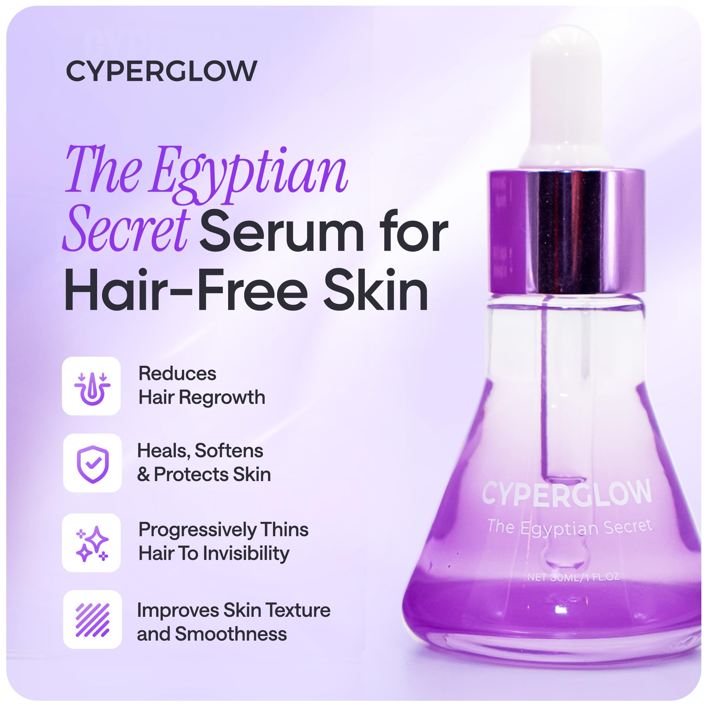 CYPERGLOW peppermint leaf cooling: provides a refreshing sensation while caring for the skin.