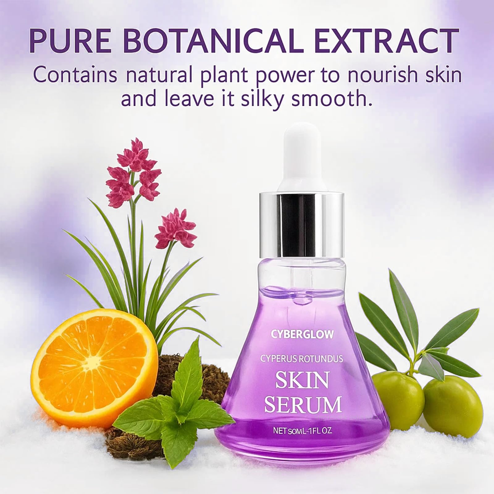 Cyberglow serum for softer skin with daily use.