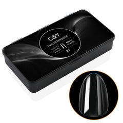 Cycullinyt 600pcs box of almond soft gel nail tips for at-home manicure