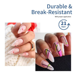 Clear gel tips for natural-looking nail extensions at home