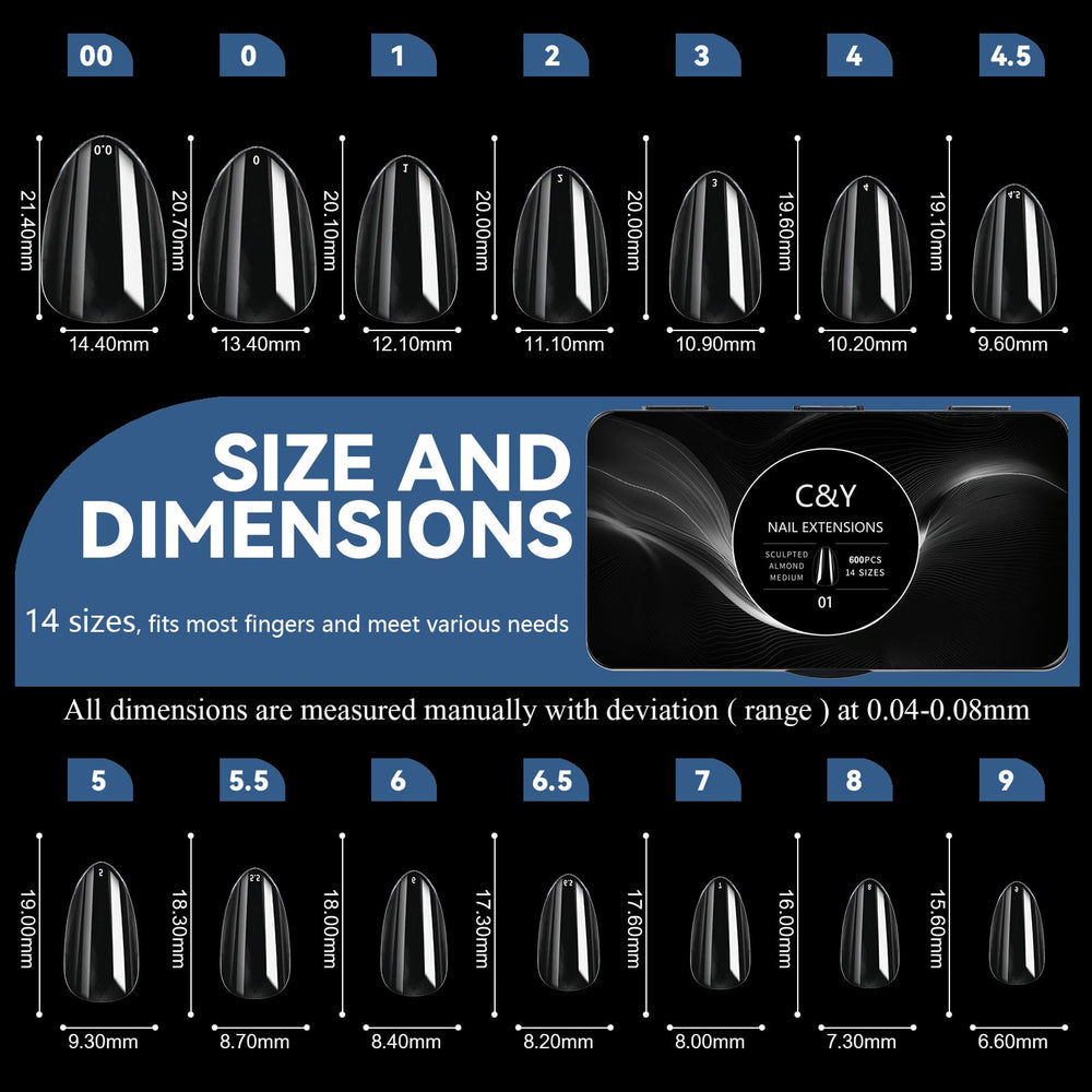 Pre-shaped almond tip design from Cycullinyt saves filing time