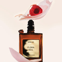 CYKLAR Flora Veil bottle close-up, premium perfume oils for skin.