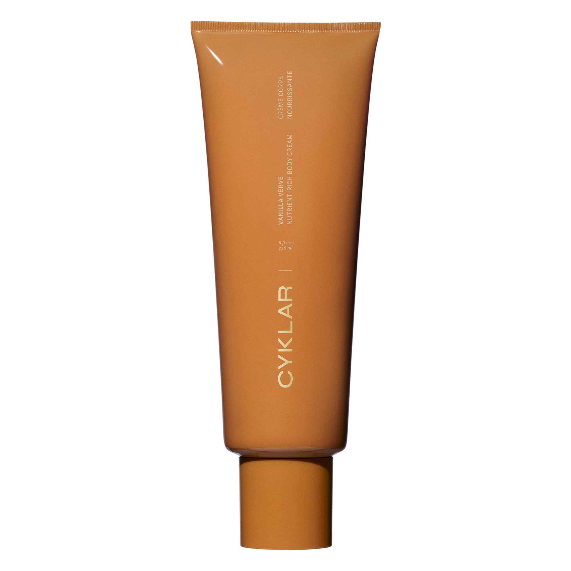 CYKLAR Nutrient Rich Body Cream bottle close-up for deep hydration.