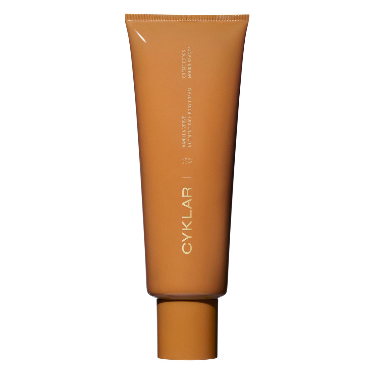 CYKLAR Nutrient Rich Body Cream bottle close-up for deep hydration.