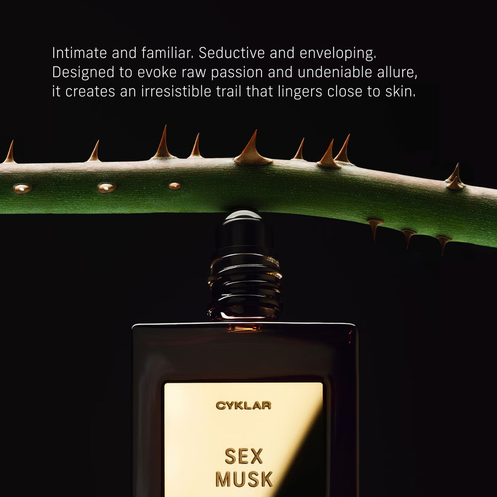 CYKLAR Rose Tonka Musk blend detail evokes floral warmth and creamy base.