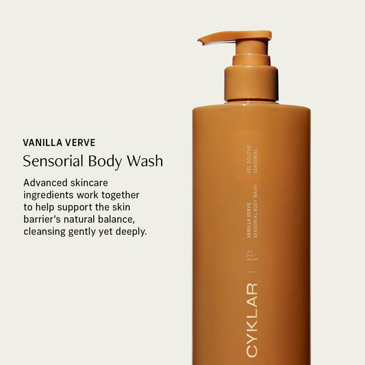 CYKLAR Sensorial Body Wash Vanilla Verve lather showcasing moisturising cleanse