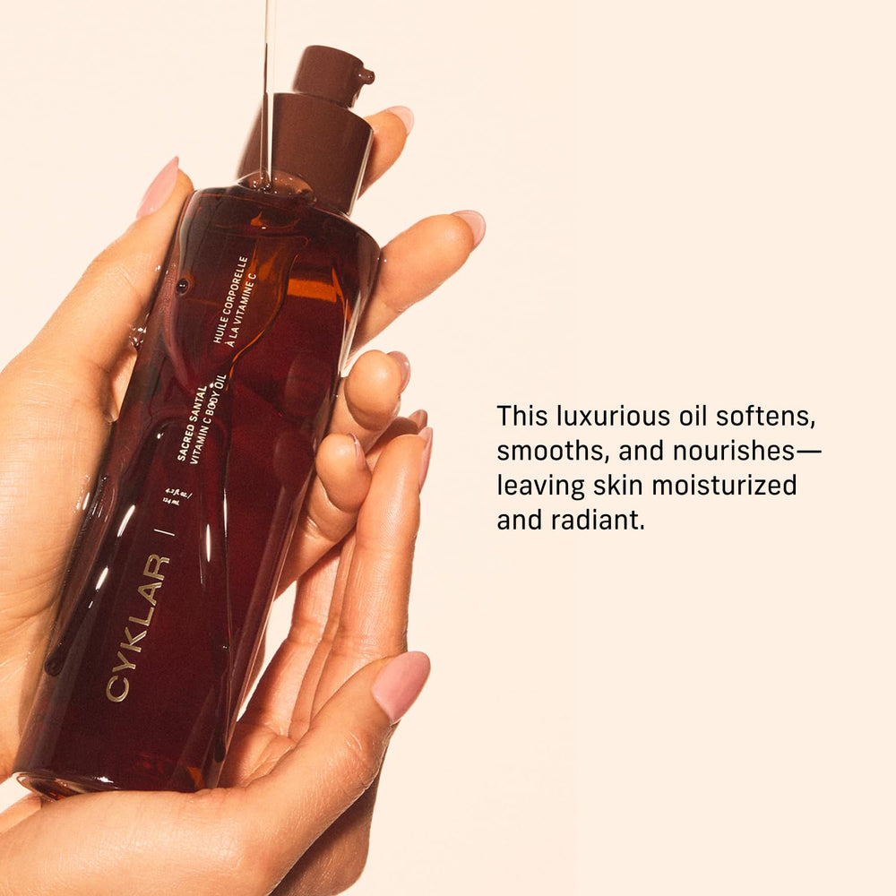 CYKLAR oil pump-dispense provides easy application to damp skin.