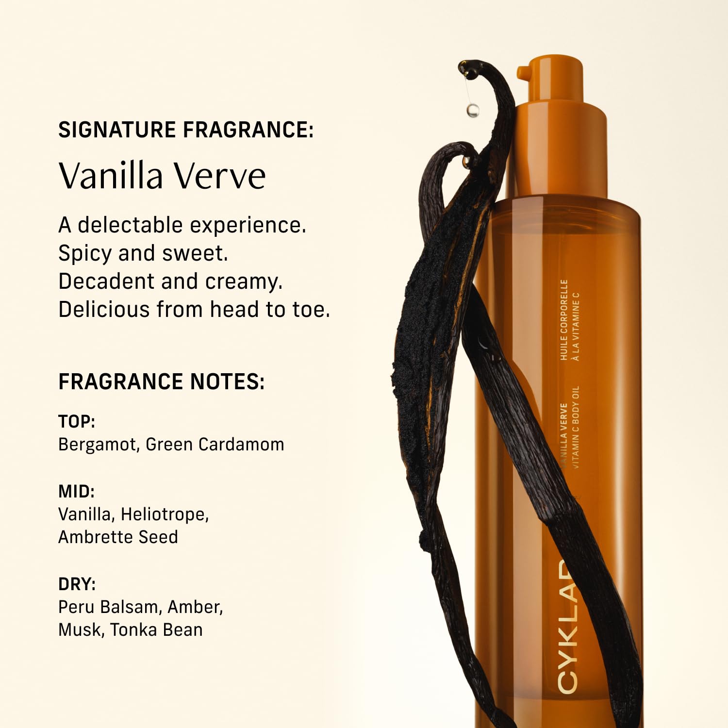 CYKLAR Vitamin C Body Oil silky texture glides smoothly for fast hydration.