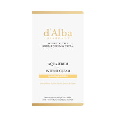 d'Alba vegan-certified dual-formulation packaging emphasizing clean skincare