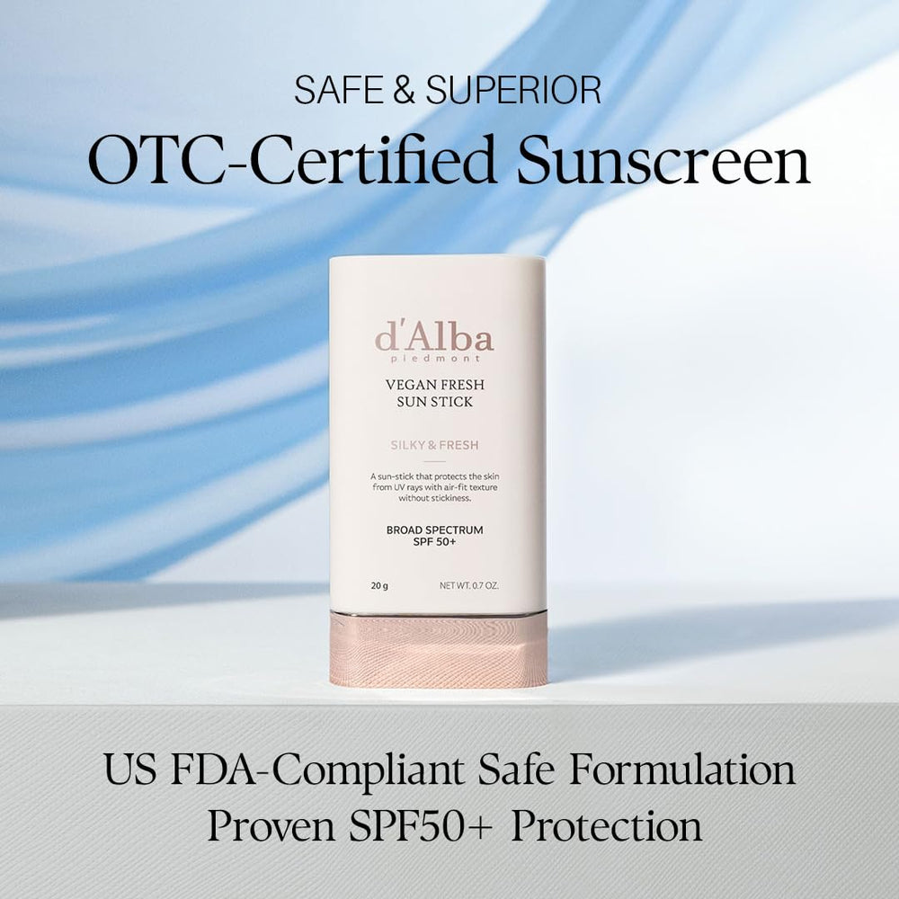 d'alba Piedmont Air Fit Fresh Sun Stick applied smoothly for quick wear