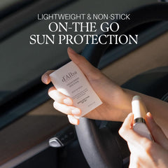 d'alba Piedmont Air Fit Fresh Sun Stick close-up texture absorbed without greasiness