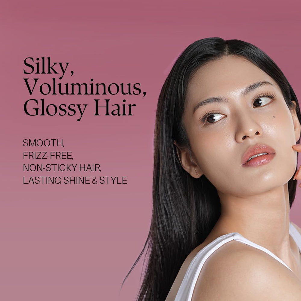 d'alba Piedmont silk extract and keratin layer helps smooth and strengthen hair.