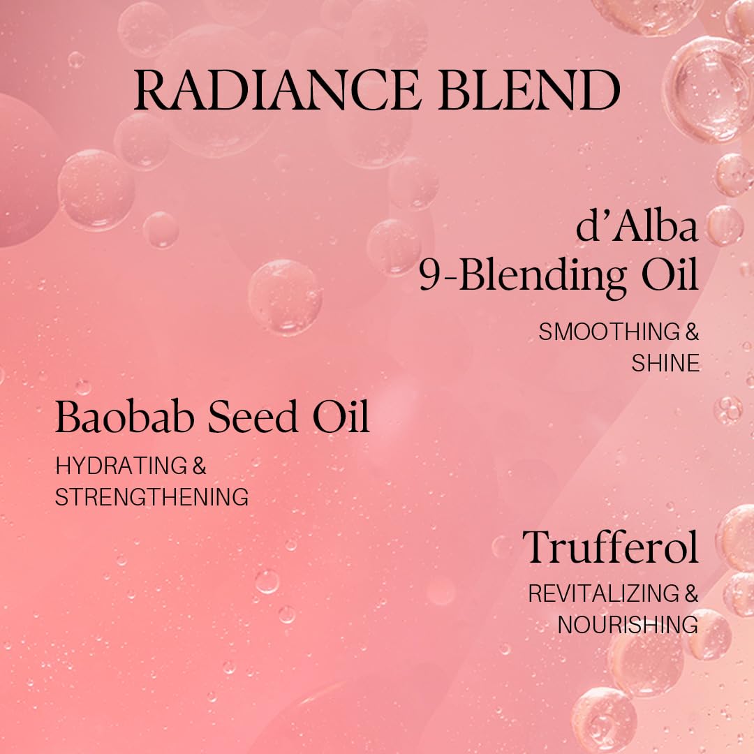 d'alba Piedmont fragrance notes of rose and freesia provide a subtle aroma.