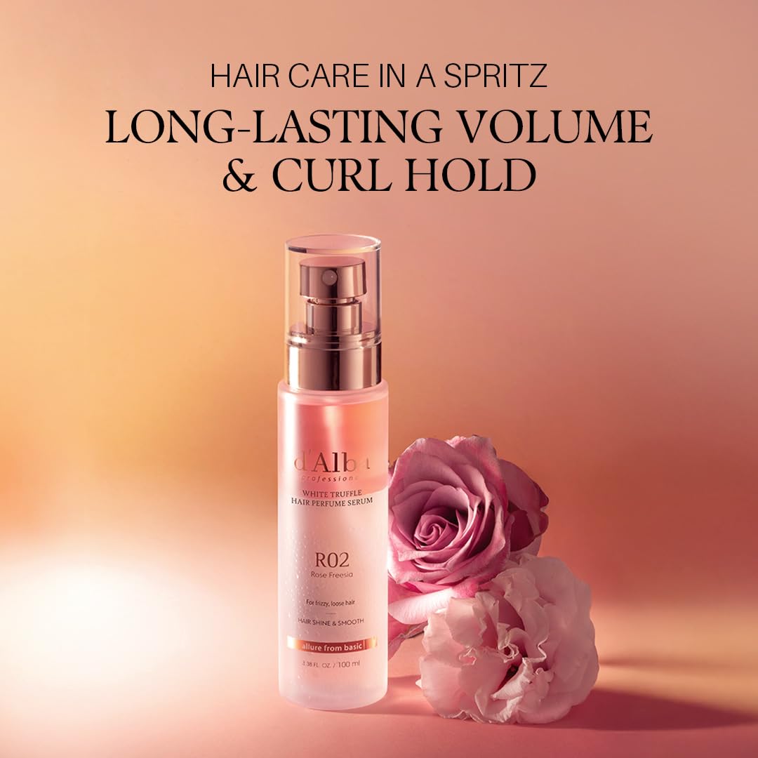d'alba Piedmont trufferol ingredients panel with vitamin E highlighting antioxidant protection for hair.