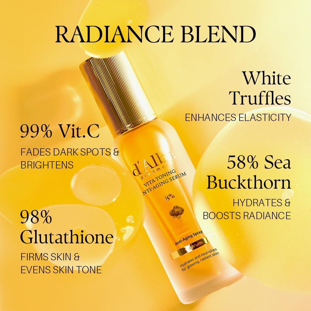 d'alba Piedmont Vita Toning Spray packaging emphasizes quality materials.